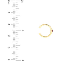 Olas d'Oro - 14K Yellow Gold Ruby Bezel Earring Cuffs - 0.10 Carat Total Ruby Weight