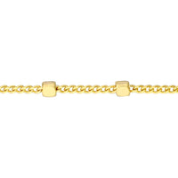 Olas d'Oro - 14K Yellow Gold Saturn Choker Chain with Square Beads - 2.12 Grams