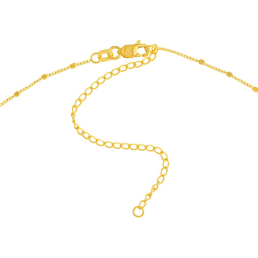 Olas d'Oro - 14K Yellow Gold Saturn Choker Chain with Square Beads - 2.12 Grams