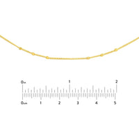 Olas d'Oro - 14K Yellow Gold Saturn Choker Chain with Square Beads - 2.12 Grams