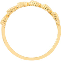 Olas d'Oro - 14K Yellow Gold Scallop Seashell Band Ring - Size 7
