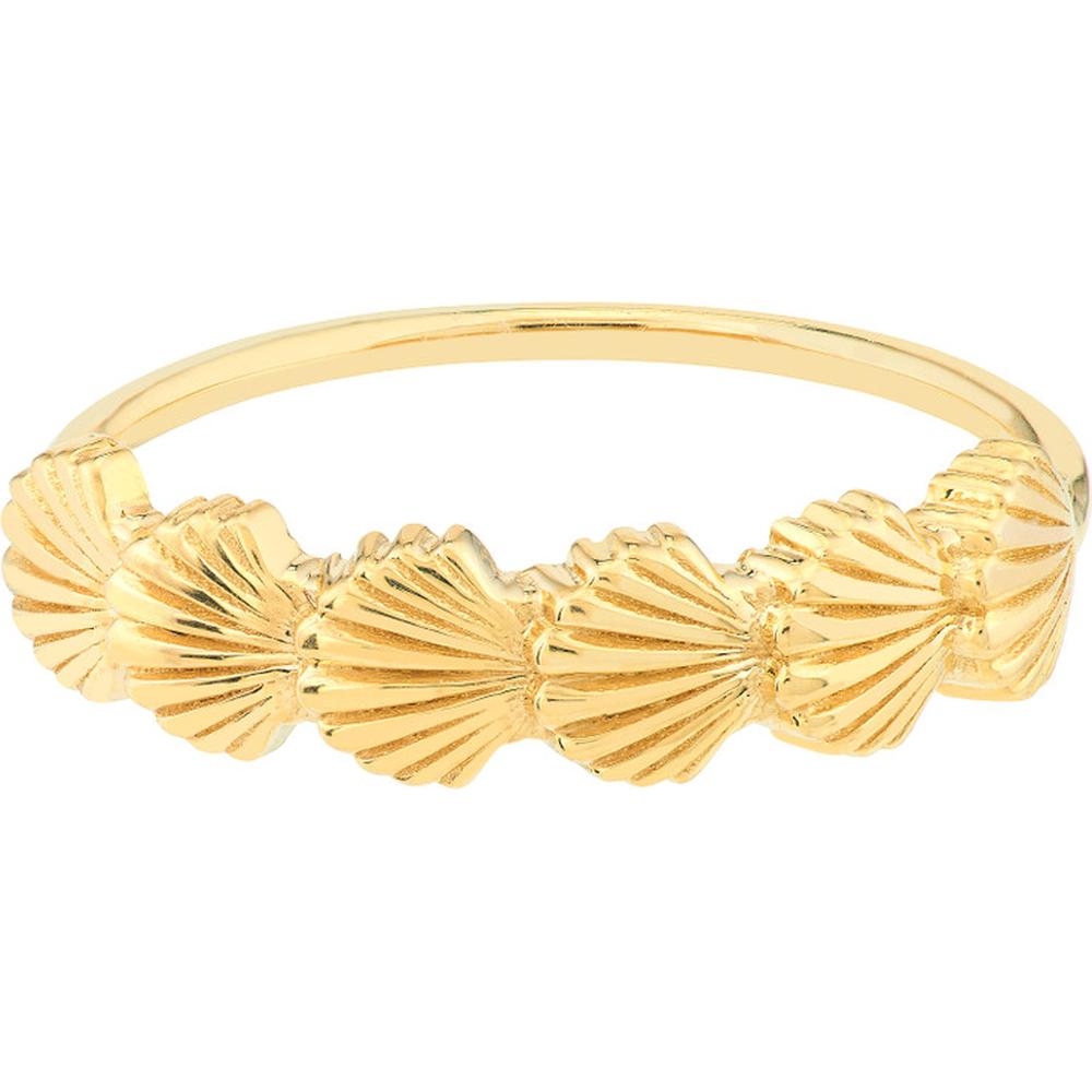 Olas d'Oro - 14K Yellow Gold Scallop Seashell Ring - Size 6