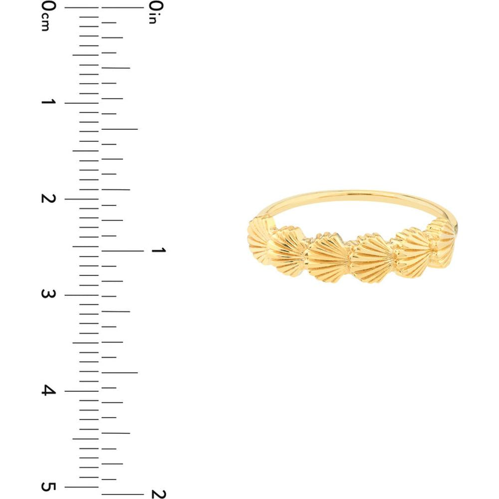 Olas d'Oro - 14K Yellow Gold Scallop Seashell Ring - Size 8 - 1.45 Grams