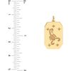 Olas d'Oro - 14K Yellow Gold Scorpio Engraved Pendant with Celestial Stars - 1.73 Grams Weight