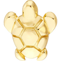 Olas d'Oro - 14K Yellow Gold Sea Turtle Micro Stud Earrings