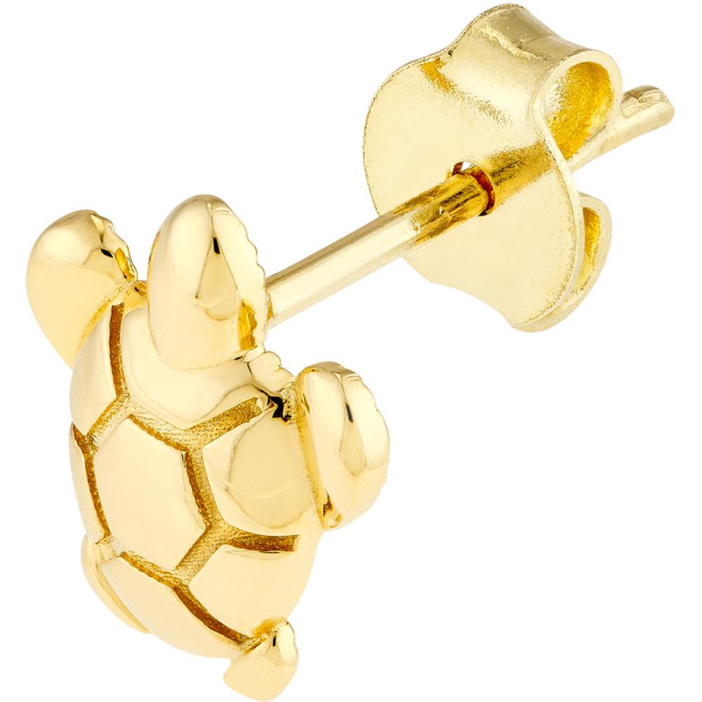 Olas d'Oro - 14K Yellow Gold Sea Turtle Micro Stud Earrings