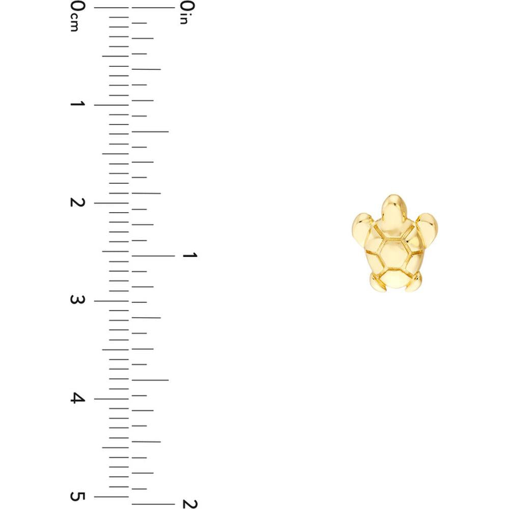 Olas d'Oro - 14K Yellow Gold Sea Turtle Micro Stud Earrings