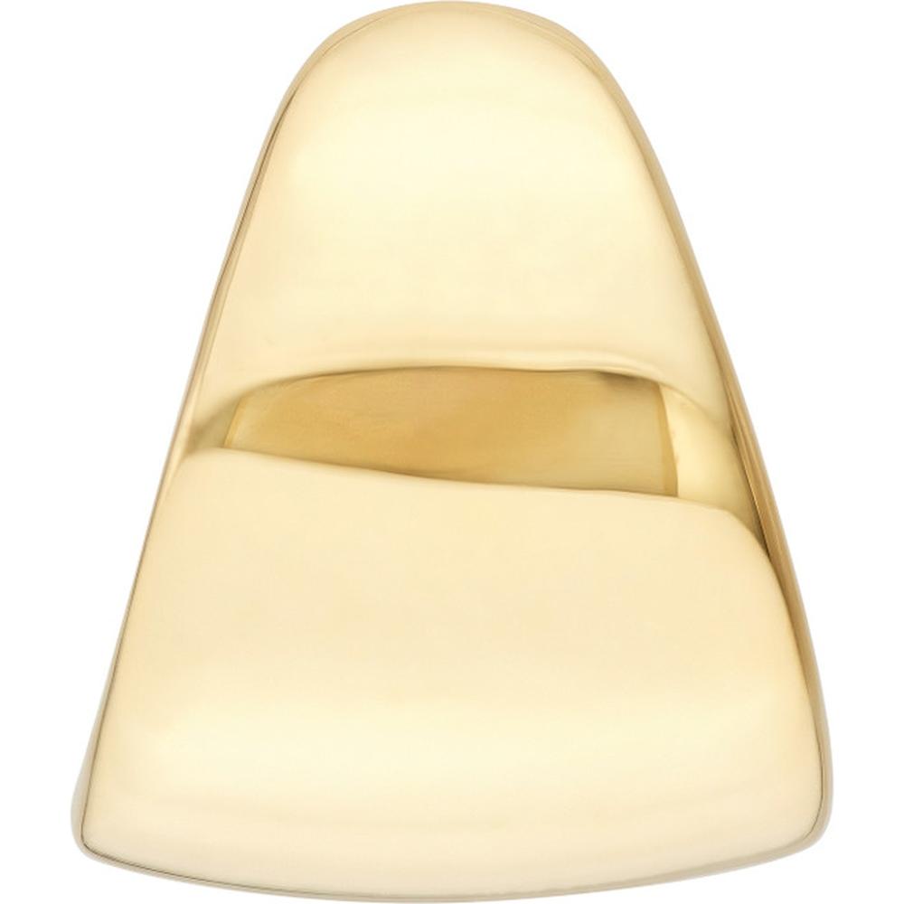 Olas d'Oro - 14K Yellow Gold Semi Hoop Earrings Classic Chic Design with Post & Nut Closure