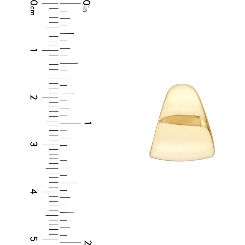 Olas d'Oro - 14K Yellow Gold Semi Hoop Earrings Classic Chic Design with Post & Nut Closure