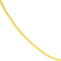 Olas d'Oro - 14K Yellow Gold Serpentine Chain Necklace - 16" with Lobster Clasp