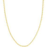 Olas d'Oro - 14K Yellow Gold Side by Side Heart Station Necklace - 7.16 Grams