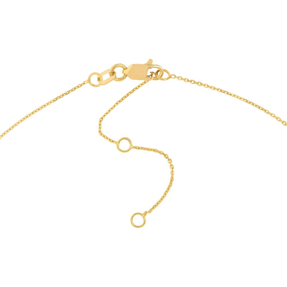 Olas d'Oro - 14K Yellow Gold Sideways Block Initial Pendant Necklace