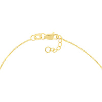 Olas d'Oro - 14K Yellow Gold Sideways Cross Adjustable Bracelet - Elegant Faith Jewelry