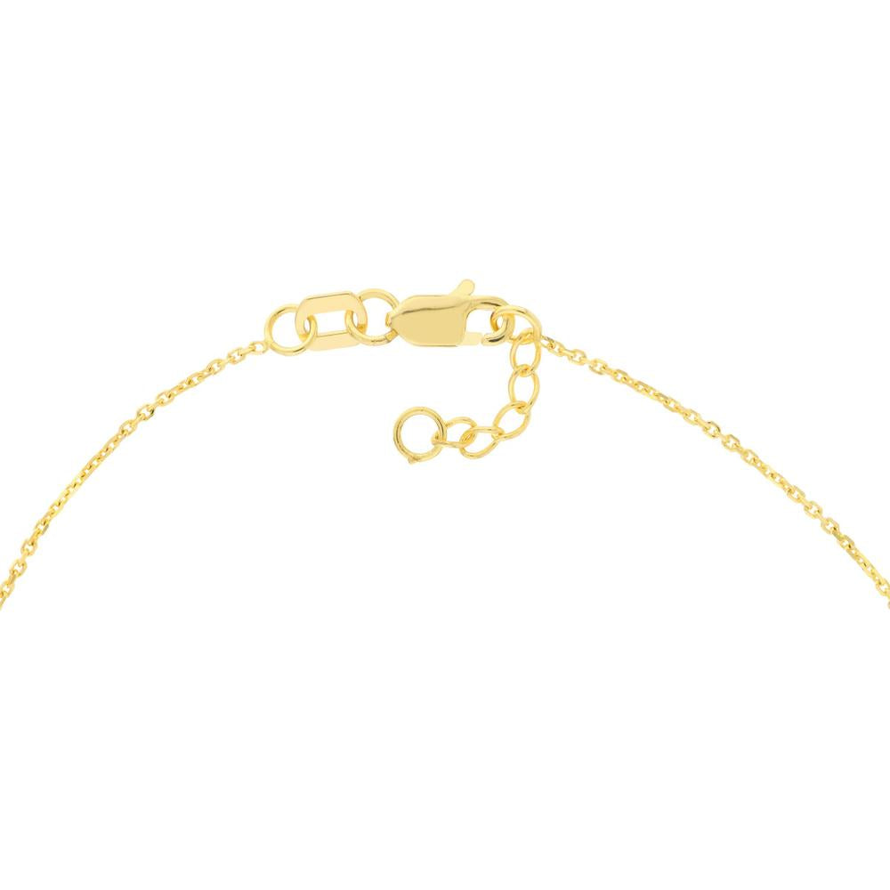 Olas d'Oro - 14K Yellow Gold Sideways Cross Adjustable Bracelet - Elegant Faith Jewelry