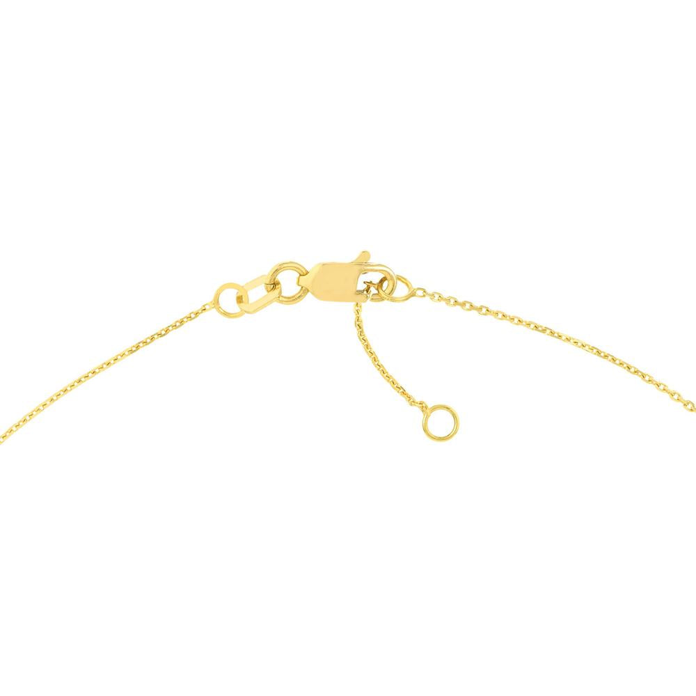 Olas d'Oro - 14K Yellow Gold Sideways Cross Bracelet with Black Enamel Detail