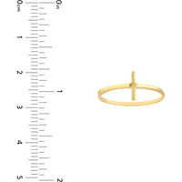Olas d'Oro - 14K Yellow Gold Sideways Cross Ring - Size 6