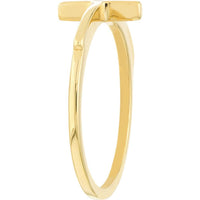 Olas d'Oro - 14K Yellow Gold Sideways Cross Ring - Size 7