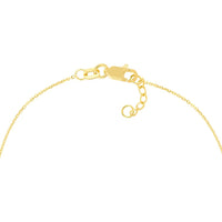 Olas d'Oro - 14K Yellow Gold Sideways Mini CZ Cross Adjustable Bracelet - 1.21 Grams