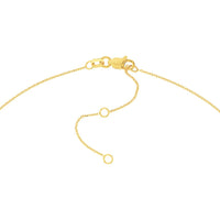 Olas d'Oro - 14K Yellow Gold Signature Diamond Bezel Nameplate Necklace with 1.7mm Diamond - 0.02 Carat Total Diamond Weight