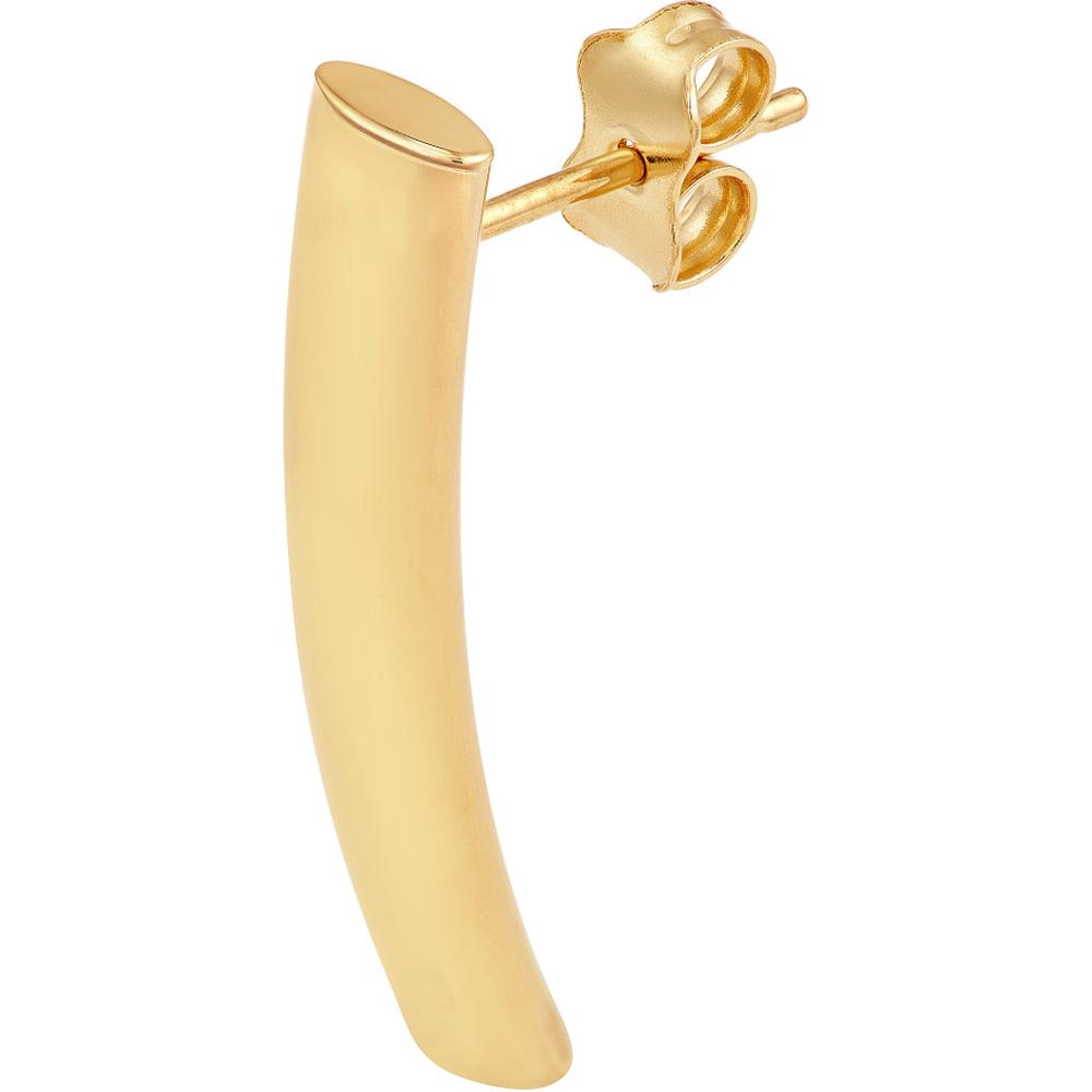 Olas d'Oro - 14K Yellow Gold Sleek Bar Stud Earrings - 1.70 Grams Weight