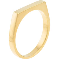 Olas d'Oro - 14K Yellow Gold Slim Engravable Signet Ring - Size 7