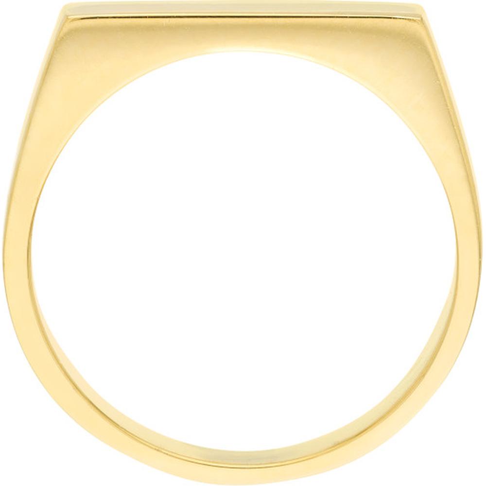 Olas d'Oro - 14K Yellow Gold Slim Engravable Signet Ring - Size 7