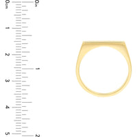 Olas d'Oro - 14K Yellow Gold Slim Engravable Signet Ring - Size 8
