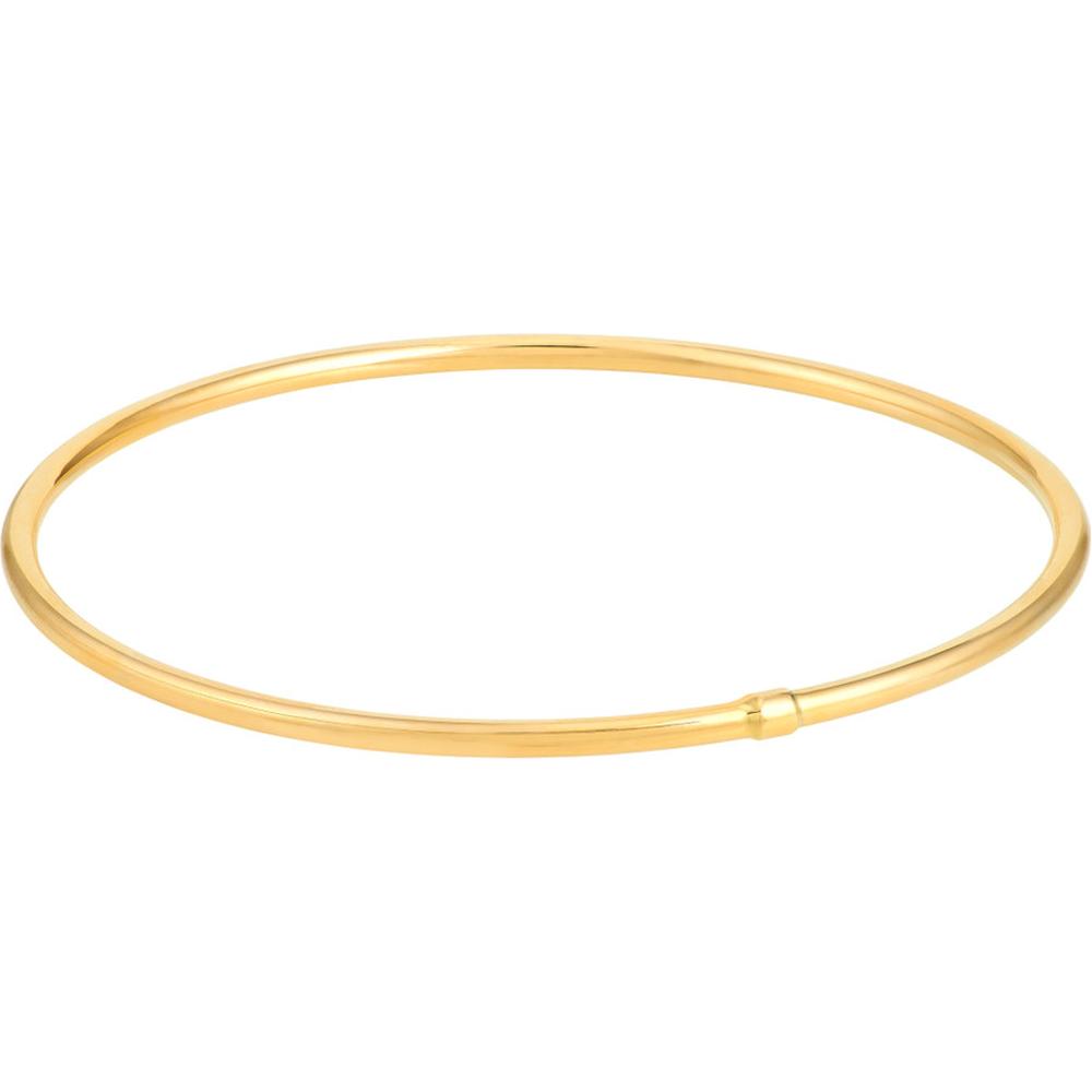 Olas d'Oro - 14K Yellow Gold Slip-On Polished Tube Bangle - 2.35mm