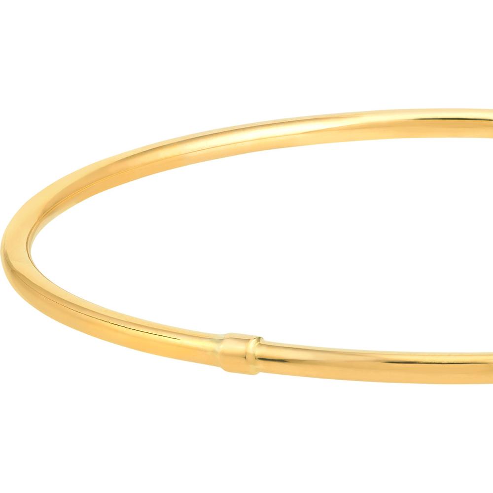 Olas d'Oro - 14K Yellow Gold Slip-On Polished Tube Bangle - 2.35mm