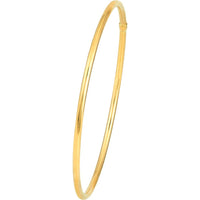 Olas d'Oro - 14K Yellow Gold Slip-On Polished Tube Bangle - 2.35mm