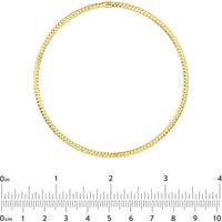 Olas d'Oro - 14K Yellow Gold Slip-On Textured Tube Bangle 2.90 Grams Total Weight