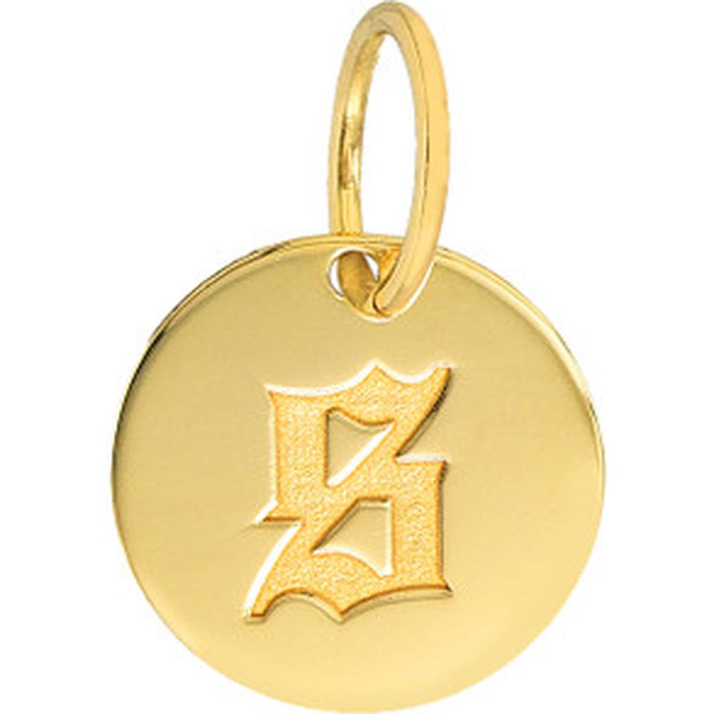 Olas d'Oro - 14K Yellow Gold Small Disk Engravable Charm - 0.90 Grams