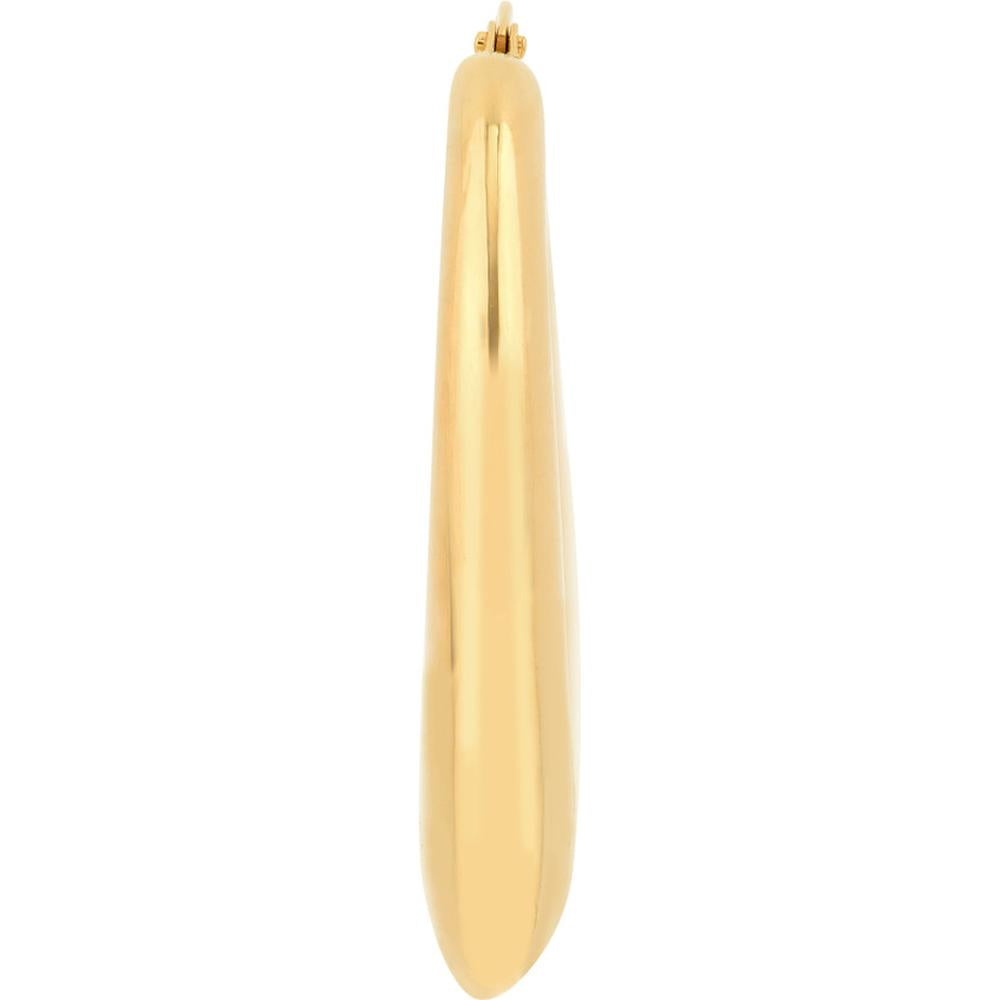 Olas d'Oro - 14K Yellow Gold Small Graduated Puffed Hoop Earrings - 4.90 Grams
