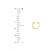 Olas d'Oro - 14K Yellow Gold Small Huggie Earrings with Snap-Lock Clasp