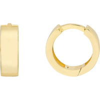 Olas d'Oro - 14K Yellow Gold Small Round Hoop Earrings 1.90 Grams