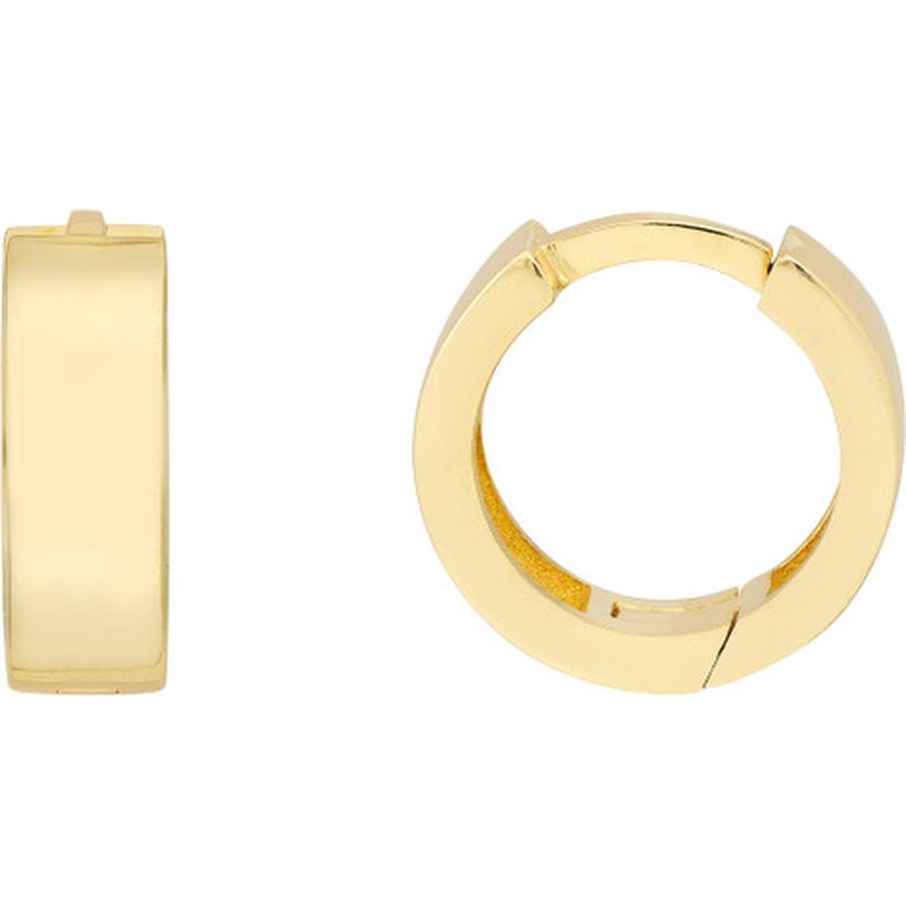 Olas d'Oro - 14K Yellow Gold Small Round Hoop Earrings 1.90 Grams