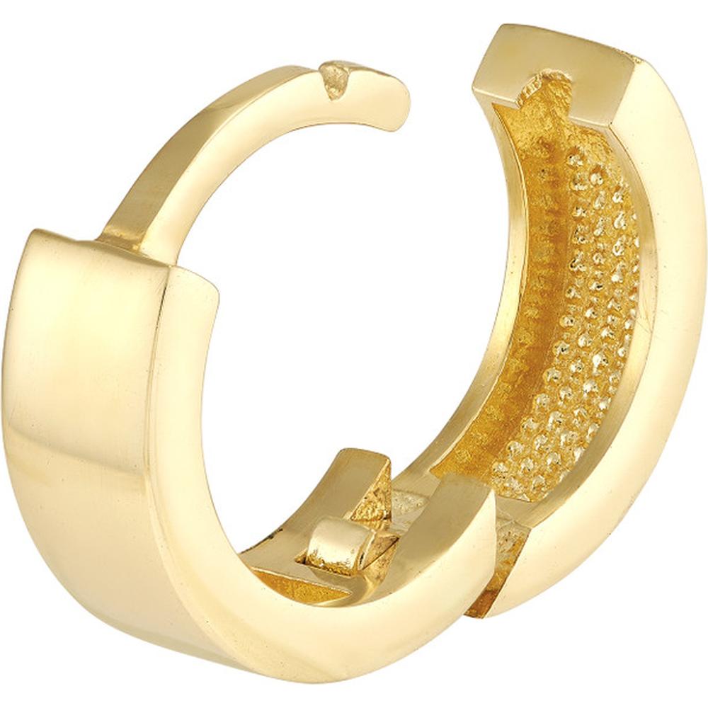 Olas d'Oro - 14K Yellow Gold Small Round Hoop Earrings 1.90 Grams
