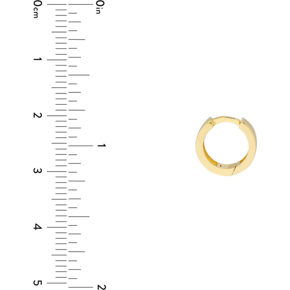 Olas d'Oro - 14K Yellow Gold Small Round Hoop Earrings 1.90 Grams