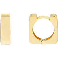 Olas d'Oro - 14K Yellow Gold Small Square Hoop Earrings - 2.70 Grams Total Weight