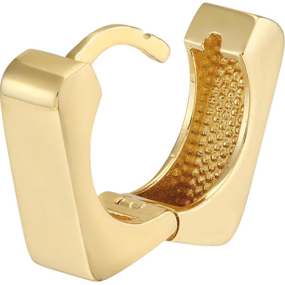 Olas d'Oro - 14K Yellow Gold Small Square Hoop Earrings - 2.70 Grams Total Weight