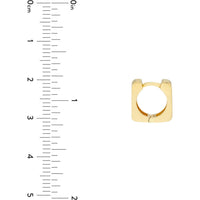 Olas d'Oro - 14K Yellow Gold Small Square Hoop Earrings - 2.70 Grams Total Weight