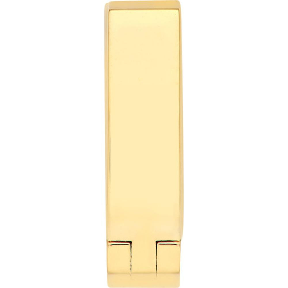 Olas d'Oro - 14K Yellow Gold Small Square Hoop Earrings - Modern Geometric Design with Hinge Closure
