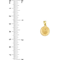 Olas d'Oro - 14K Yellow Gold Small St. Jude Medal Pendant - Faithful Religious Jewelry