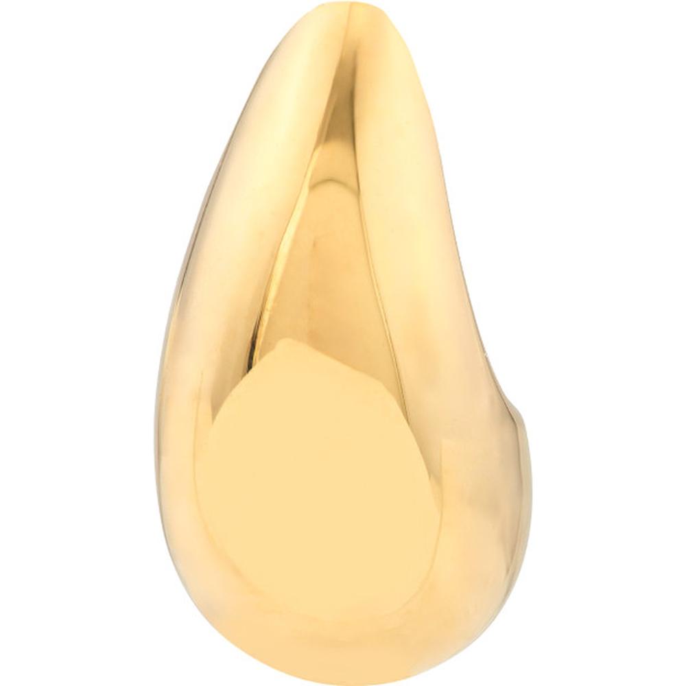 Olas d'Oro - 14K Yellow Gold Small Teardrop Dome Earrings - 2.10 Grams Total Weight