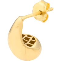 Olas d'Oro - 14K Yellow Gold Small Teardrop Dome Earrings - 2.10 Grams Total Weight