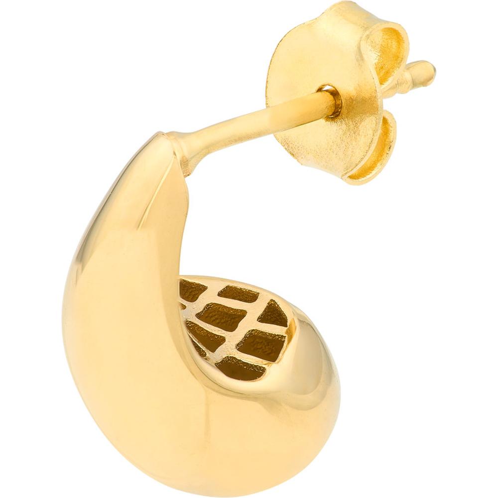 Olas d'Oro - 14K Yellow Gold Small Teardrop Dome Earrings - 2.10 Grams Total Weight