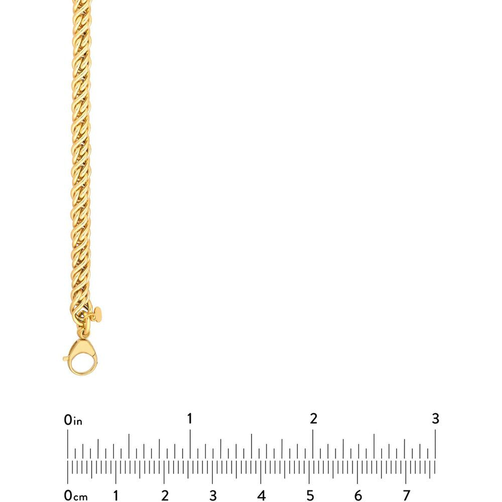 Olas d'Oro - 14K Yellow Gold Small Twisted Cable Chain Necklace  7.50" Length, 6.6g Total Weight