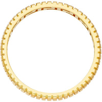 Olas d'Oro - 14K Yellow Gold Snake Diamond-Cut Pattern Band with Greek Key Interior - Size 8