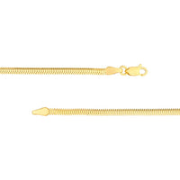 Olas d'Oro - 14K Yellow Gold Snake Open Heart Pendant Necklace - 7.08 Grams Total Weight