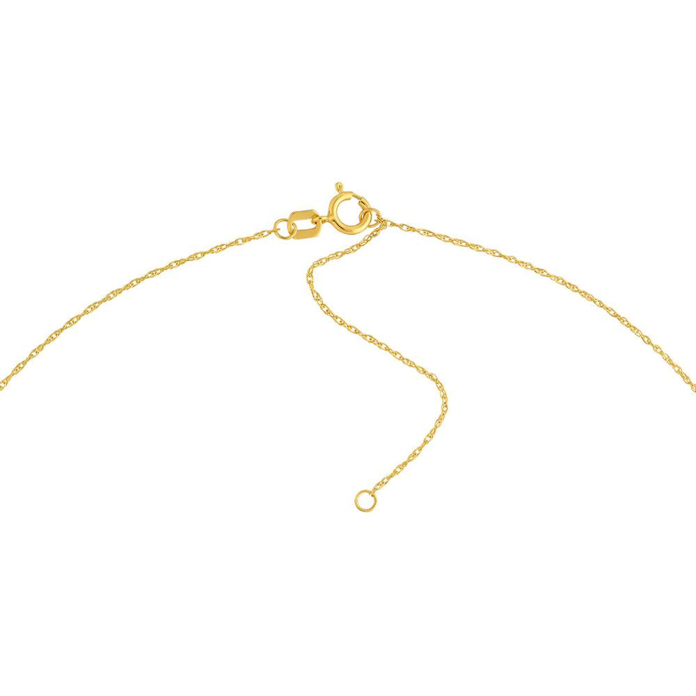 Olas d'Oro - 14K Yellow Gold So You Cocktail Glass Charm Necklace with 2" Extender - 1.01 Grams Total Weight